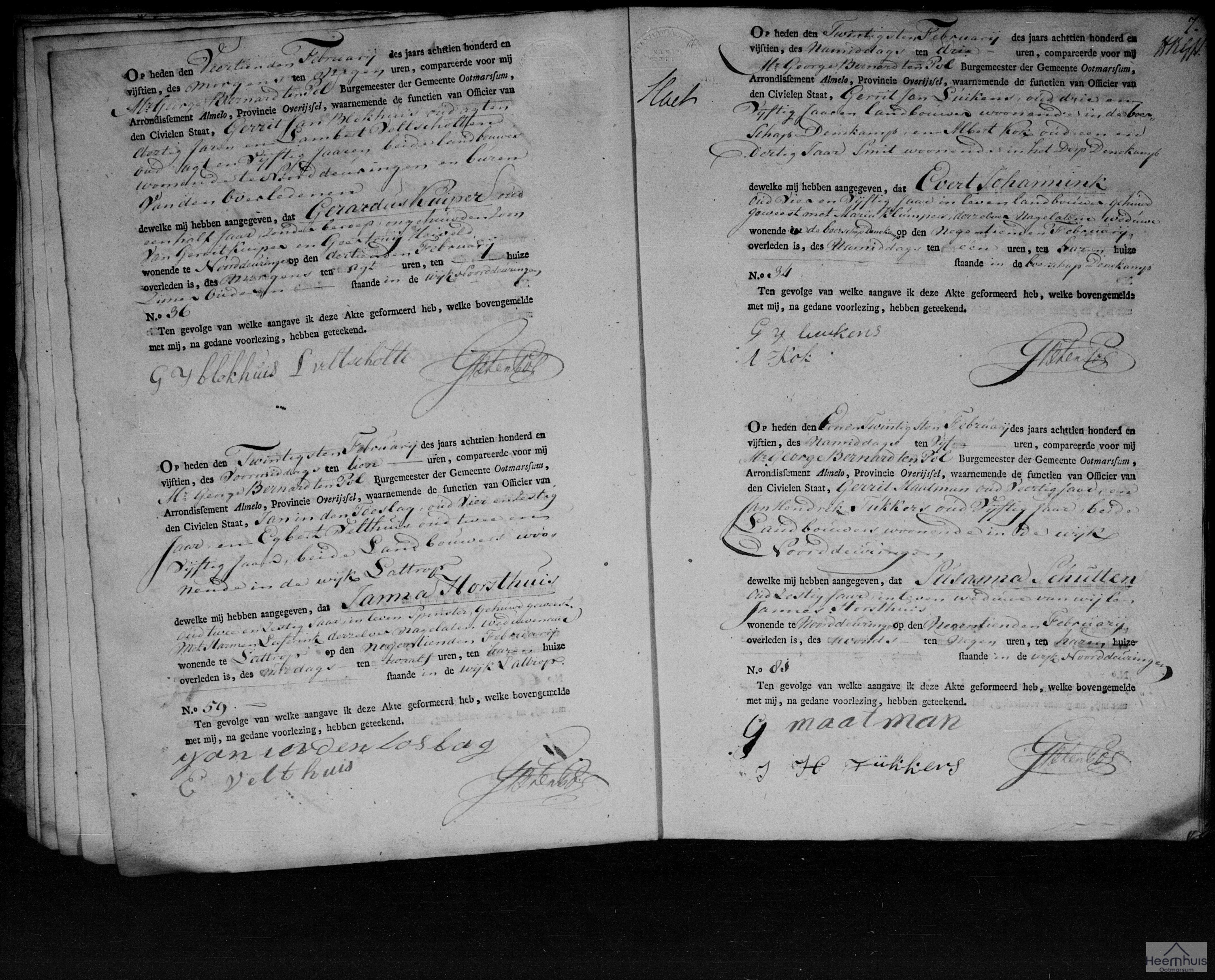 Overlijdensakte van Gerardus Kuiper