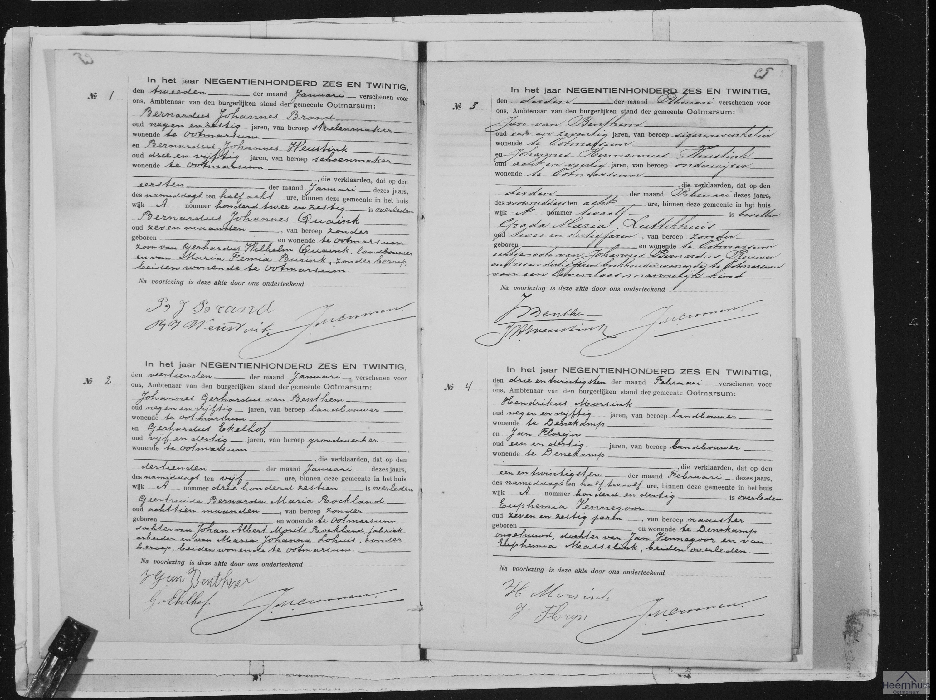 Overlijdensakte van levenloos geboren kind Reuwer Overlijdensakte van levenloos geboren kind Reuwer