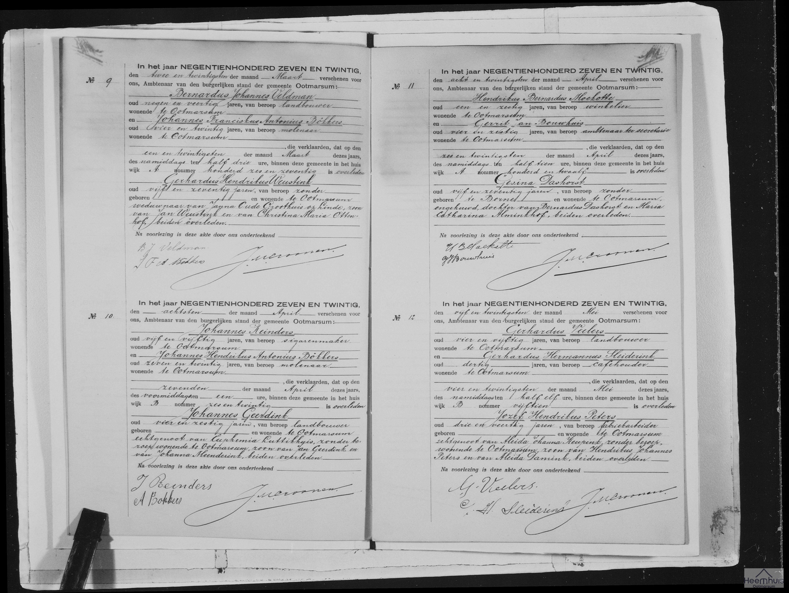 Overlijdensakte van Gesina Dashorst