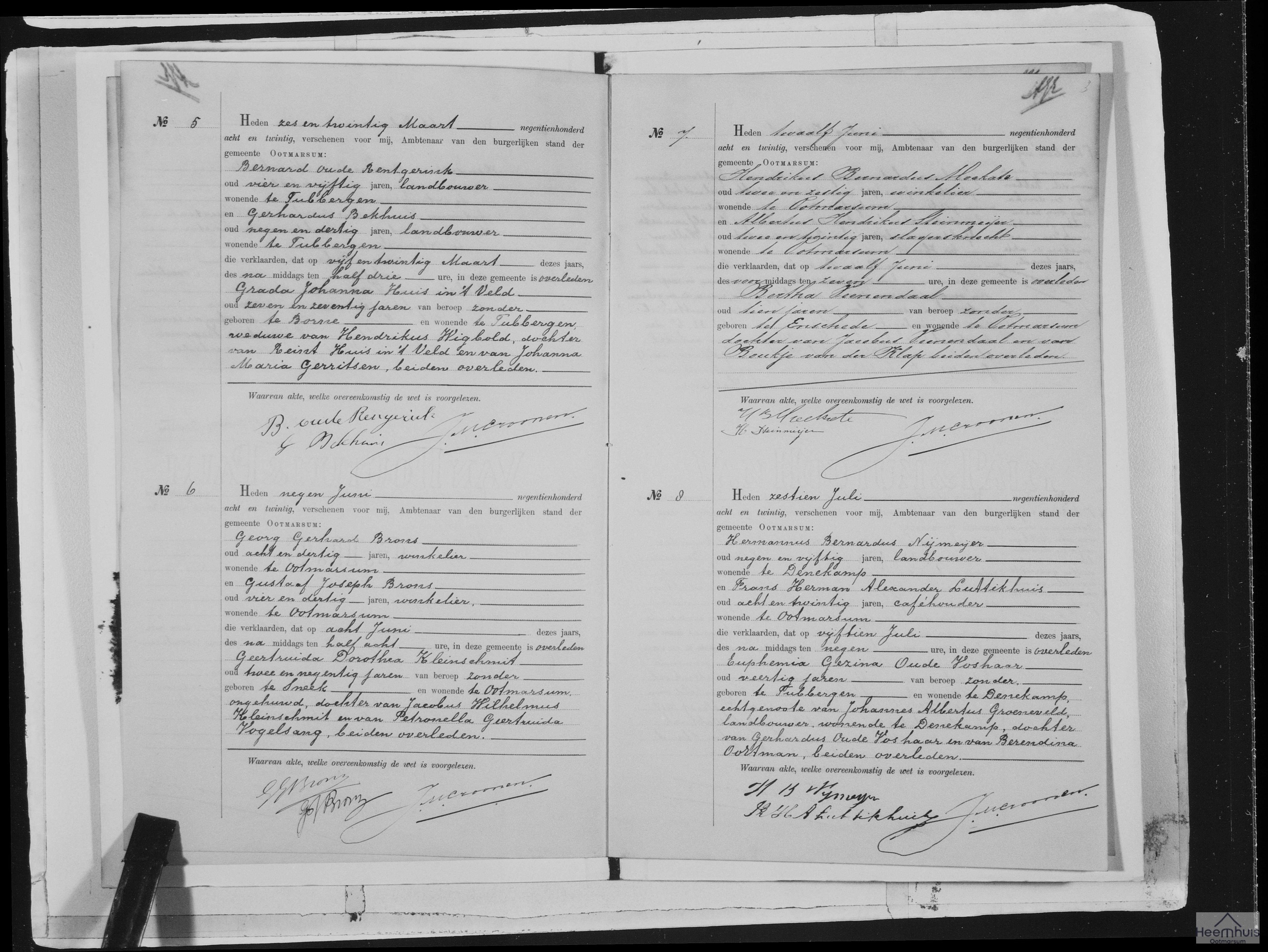 Overlijdensakte van Geertruida Dorothea Kleinschmit Overlijdensakte van Geertruida Dorothea Kleinschmit