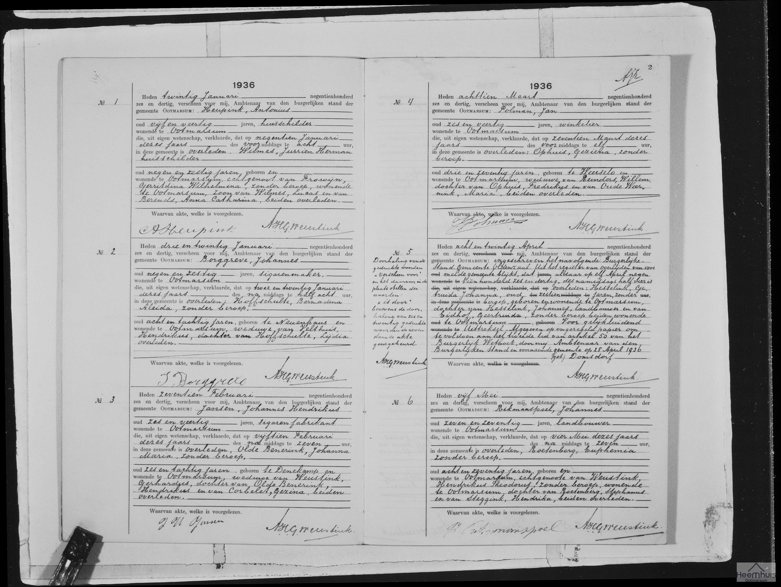 Overlijdensakte van Jurrien Herman Wilmes