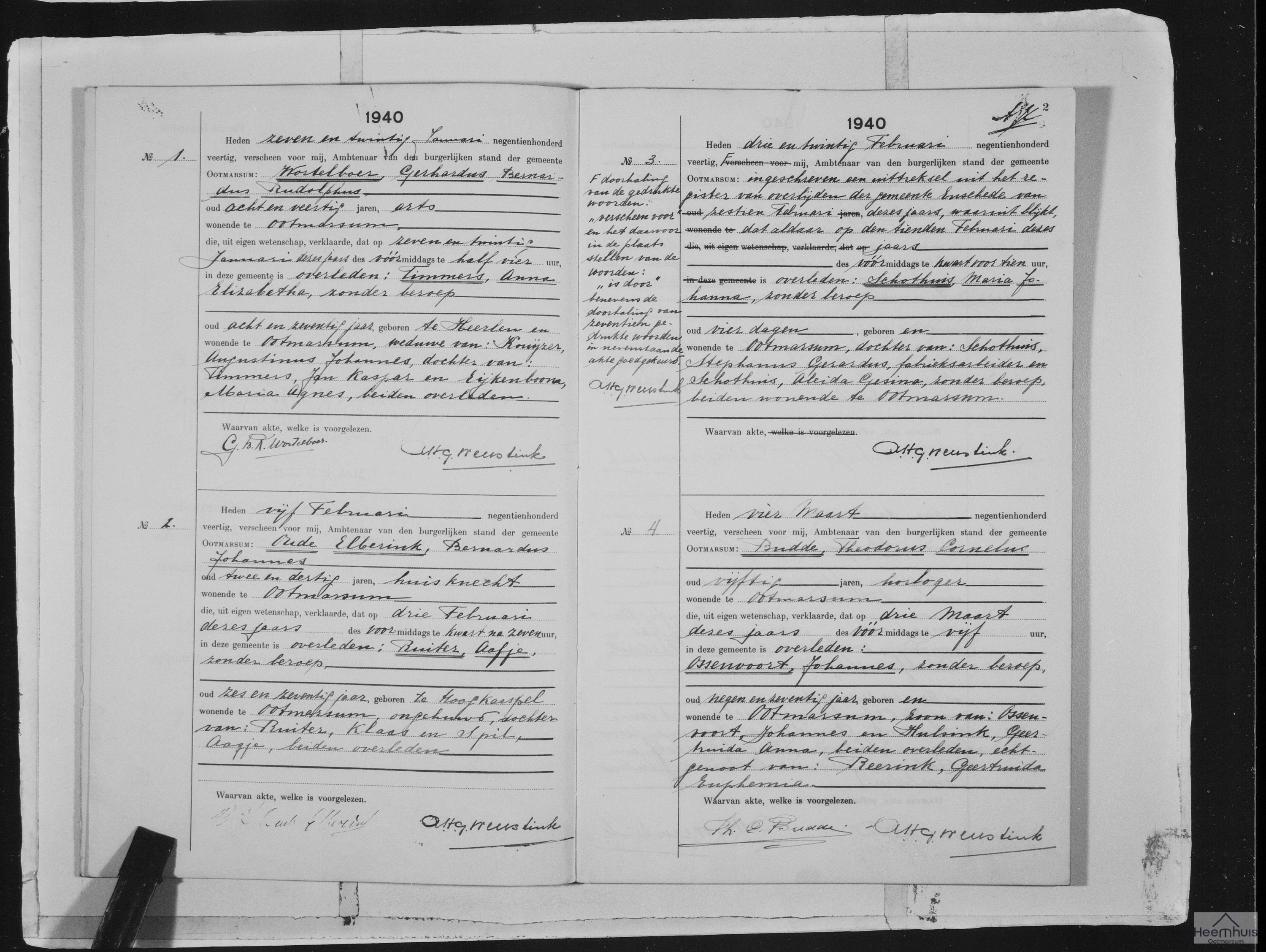 Overlijdensakte van Anna Elizabetha Timmers