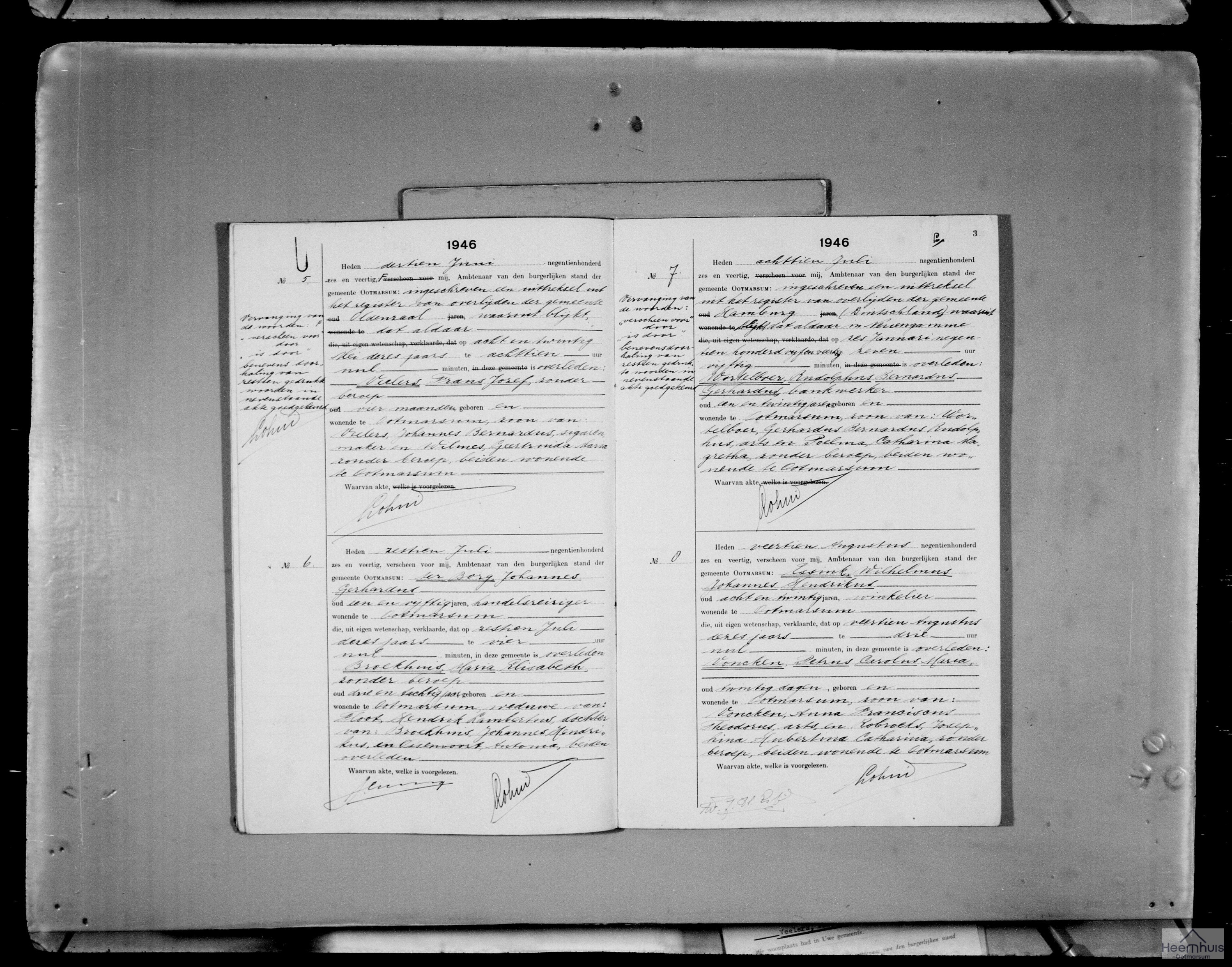 Overlijdensakte van Frans Jozef Veelers Overlijdensakte van Frans Jozef Veelers