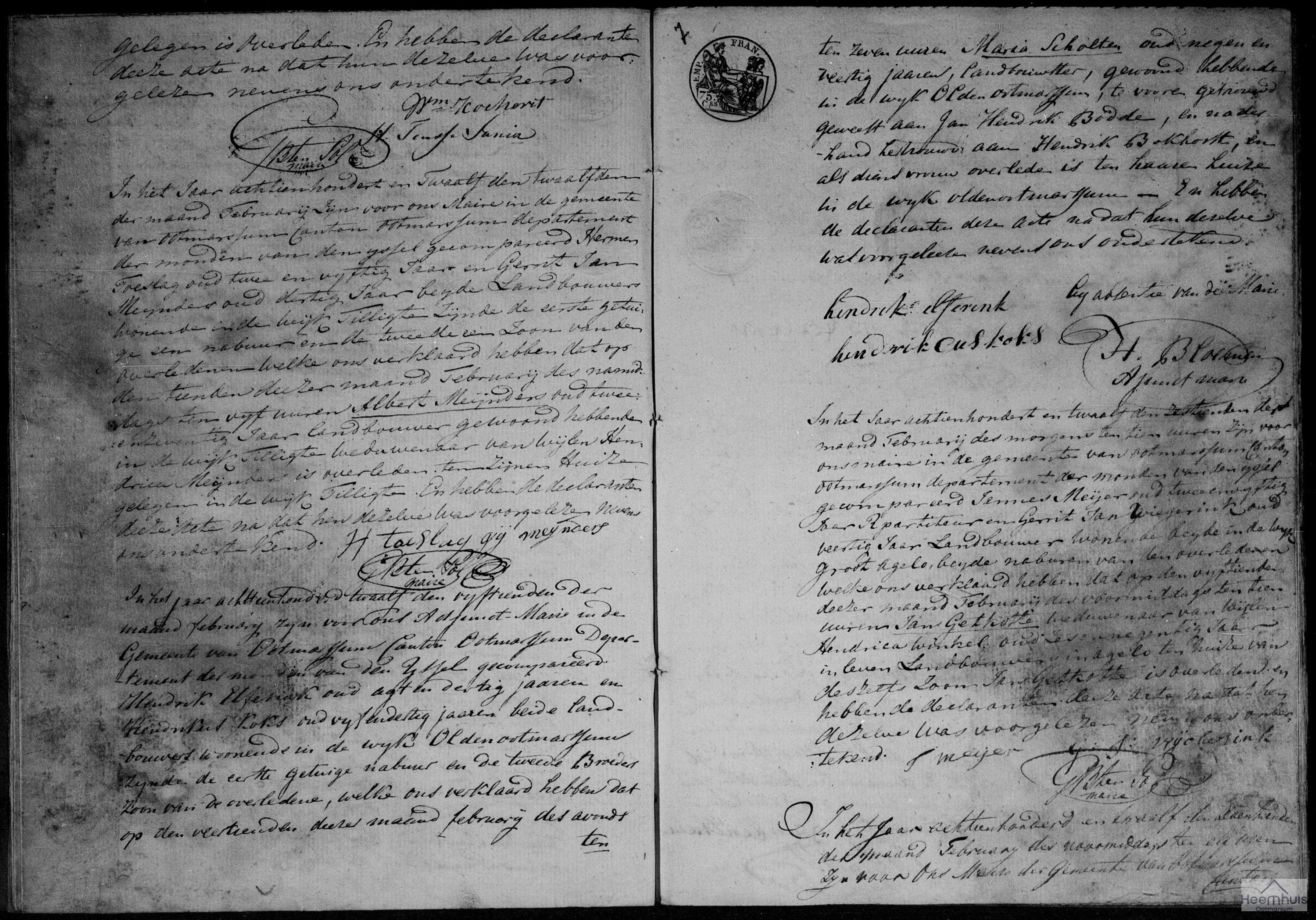 Overlijdensakte van Gerrit Jan Morshuis
