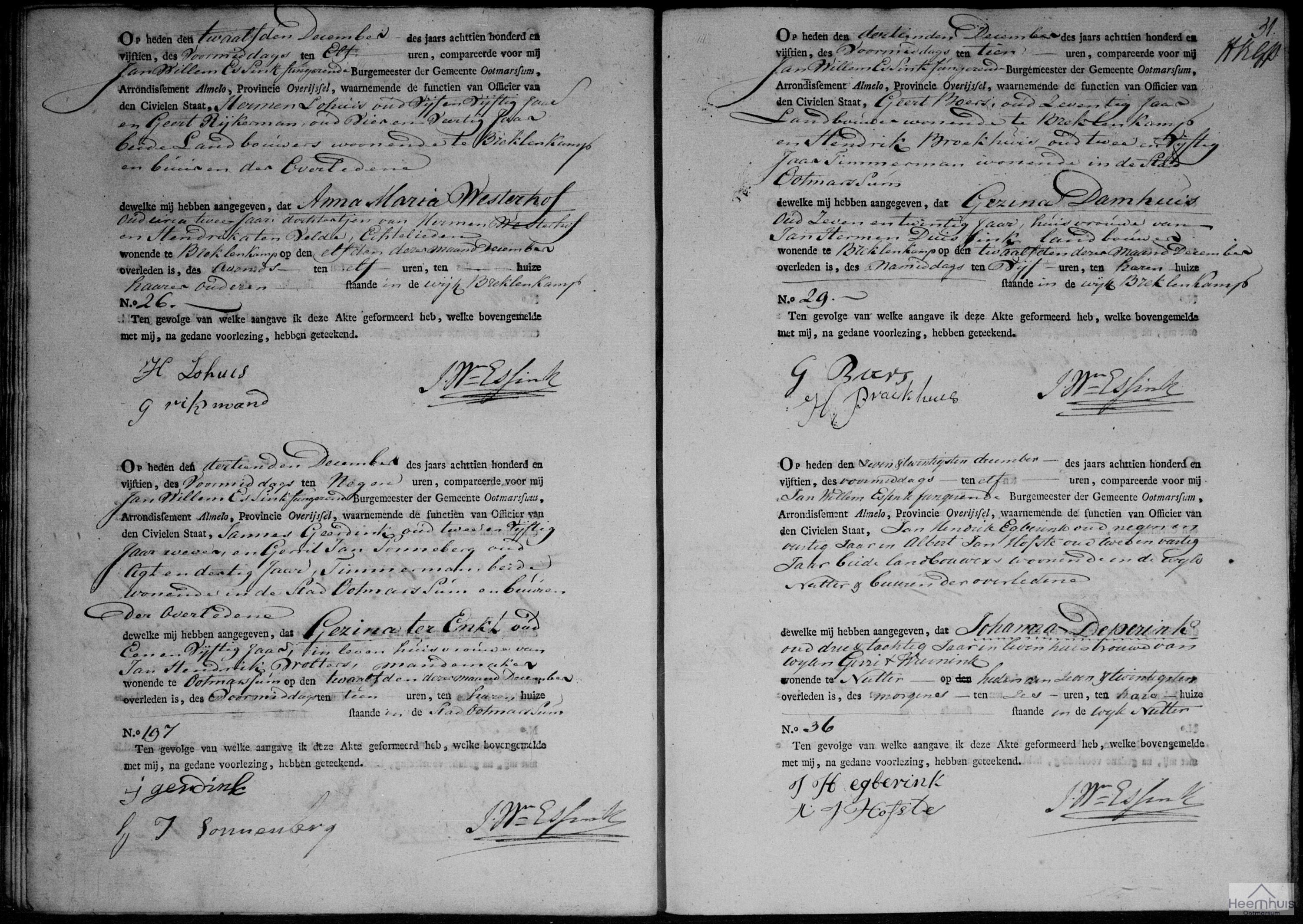 Overlijdensakte van Johanna Deperink Overlijdensakte van Johanna Deperink