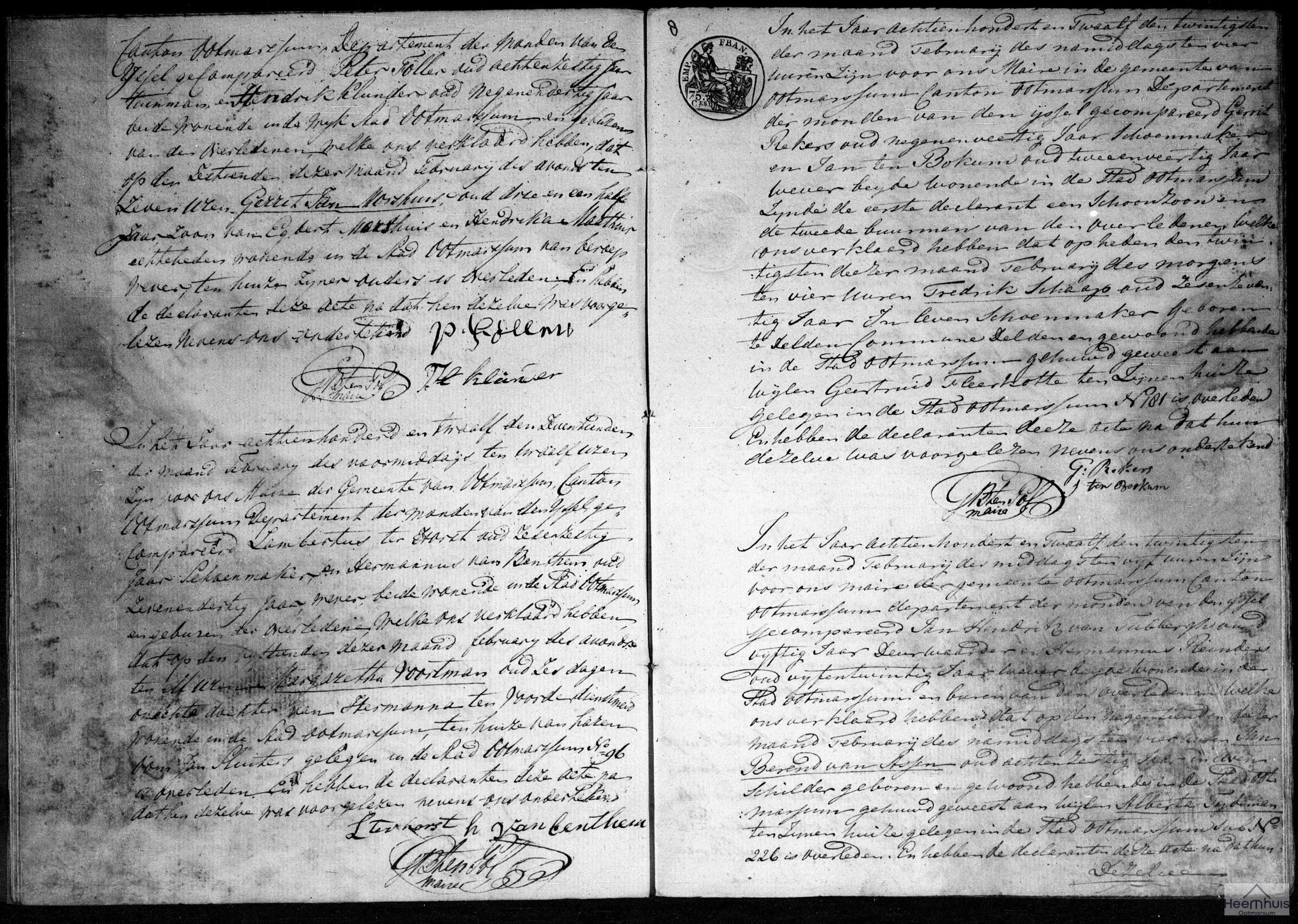 Overlijdensakte van Jan Berend van Assen Overlijdensakte van Jan Berend van Assen