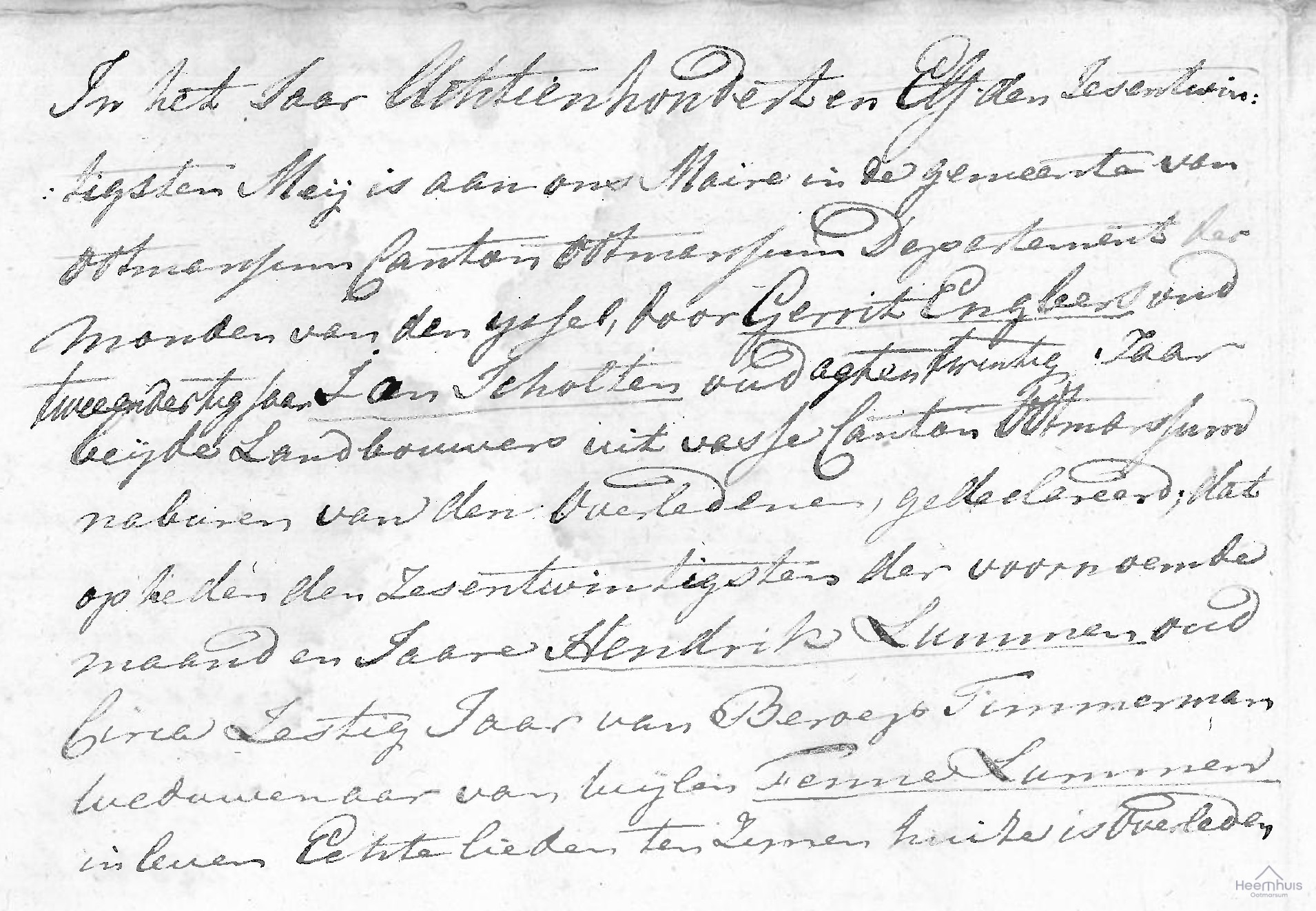 Overlijdensakte van Hendrik Lummen Overlijdensakte van Hendrik Lummen