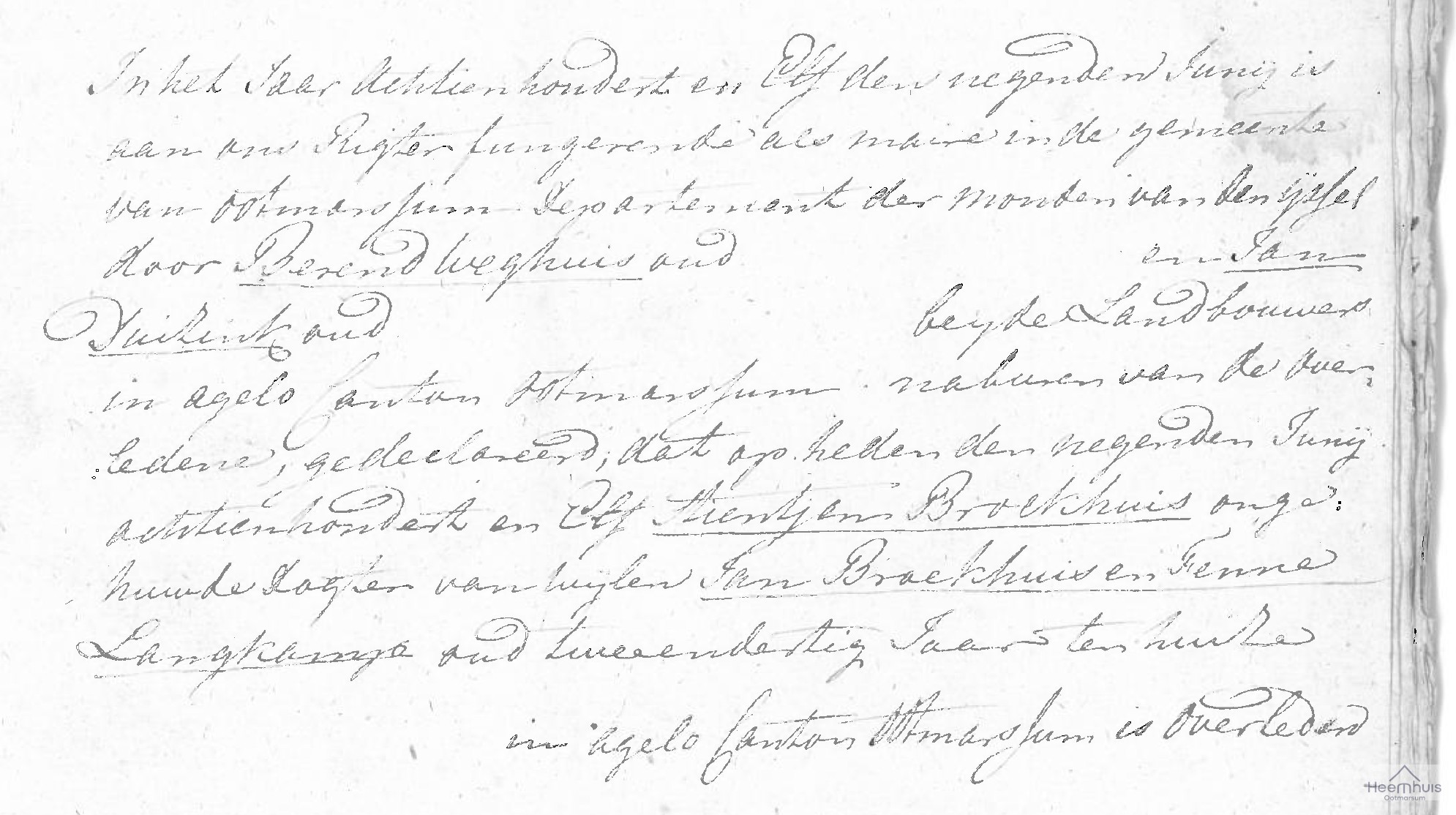 Overlijdensakte van Stientjen Broekhuis