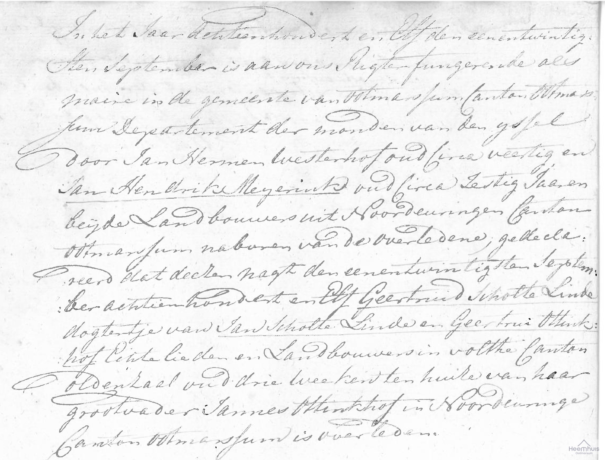 Overlijdensakte van Geertruid Scholte Linde