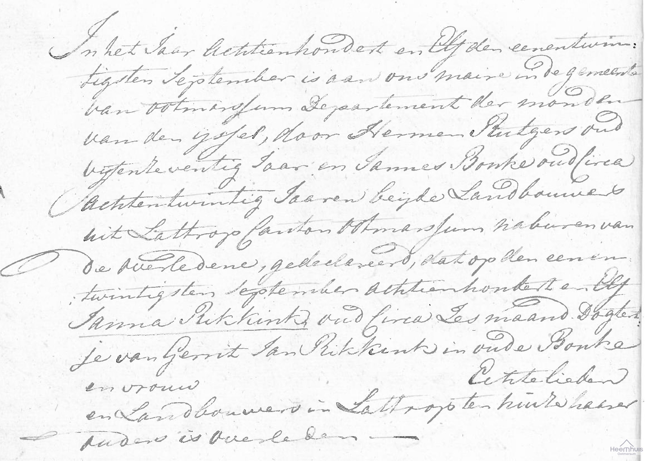 Overlijdensakte van Janna Rikkink Overlijdensakte van Janna Rikkink