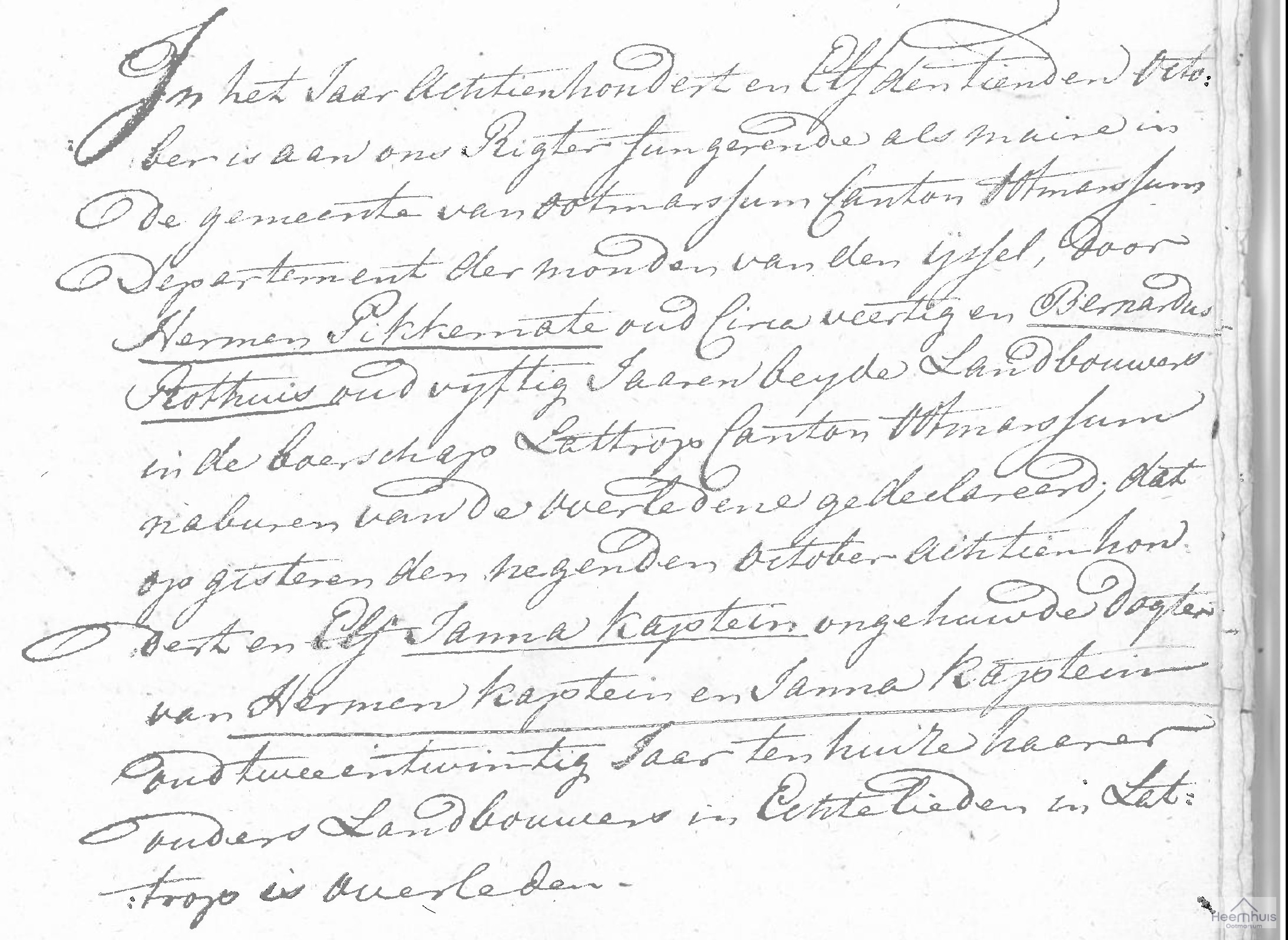 Overlijdensakte van Janna Kaptein