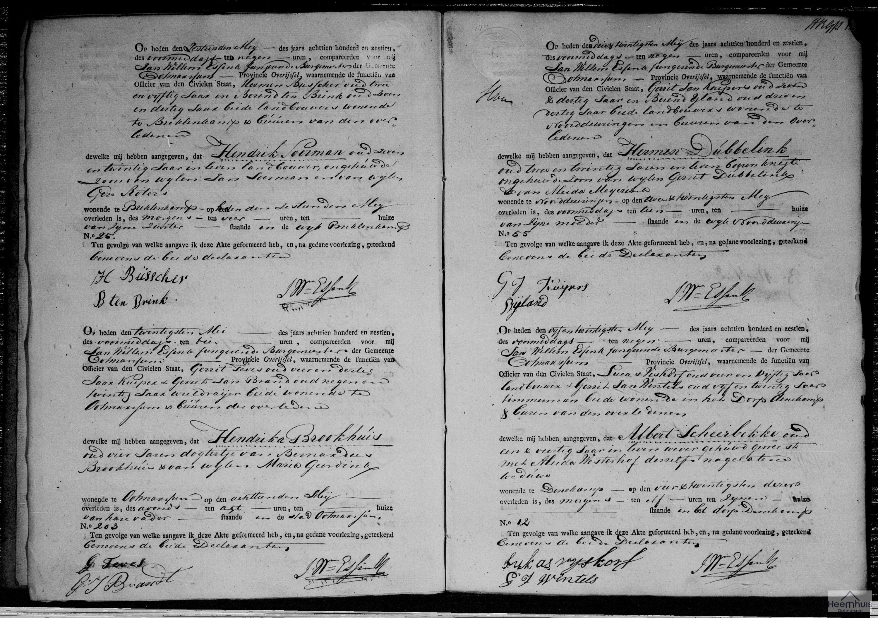 Overlijdensakte van Hendrik Soerman