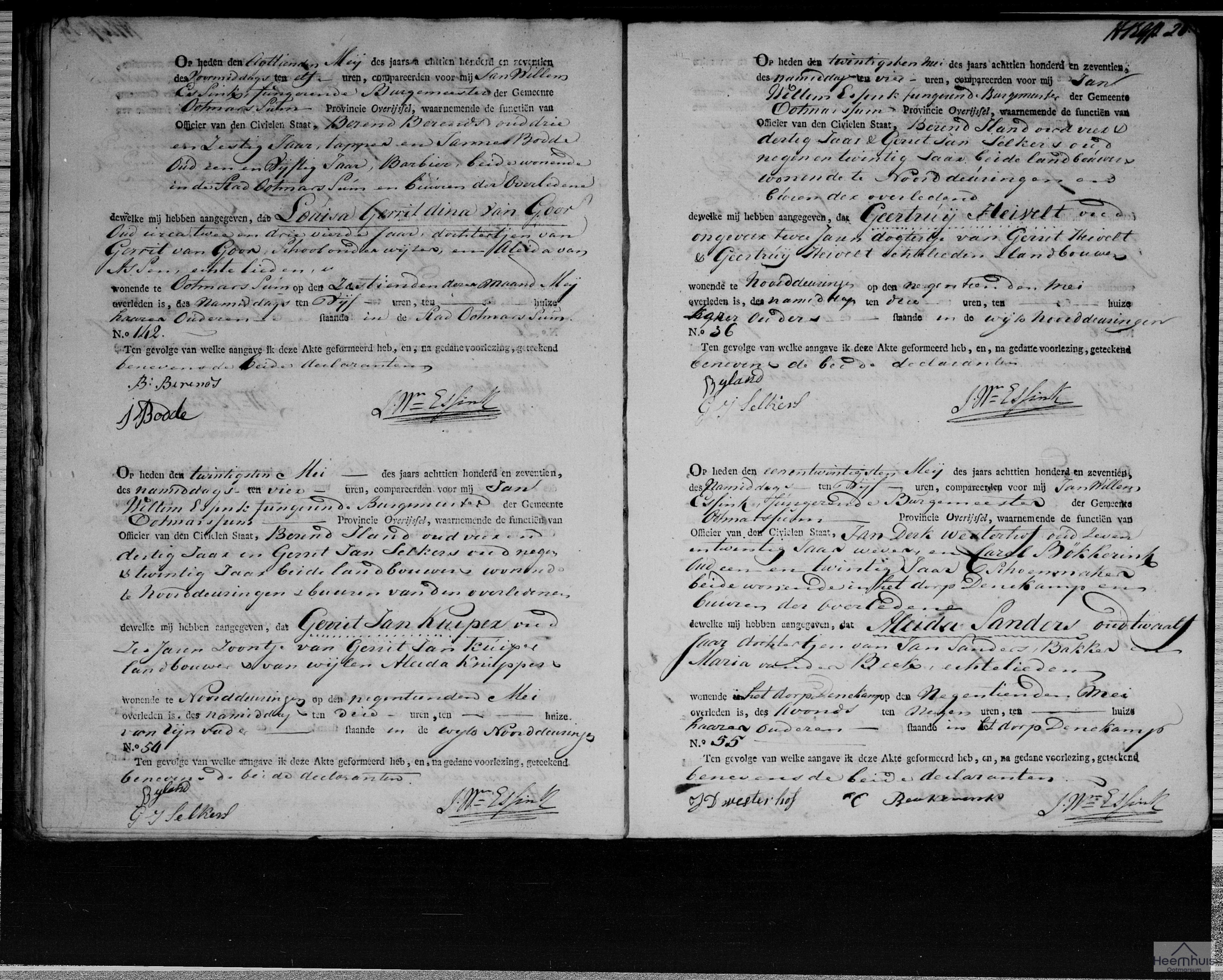 Overlijdensakte van Geertruij Heivelt