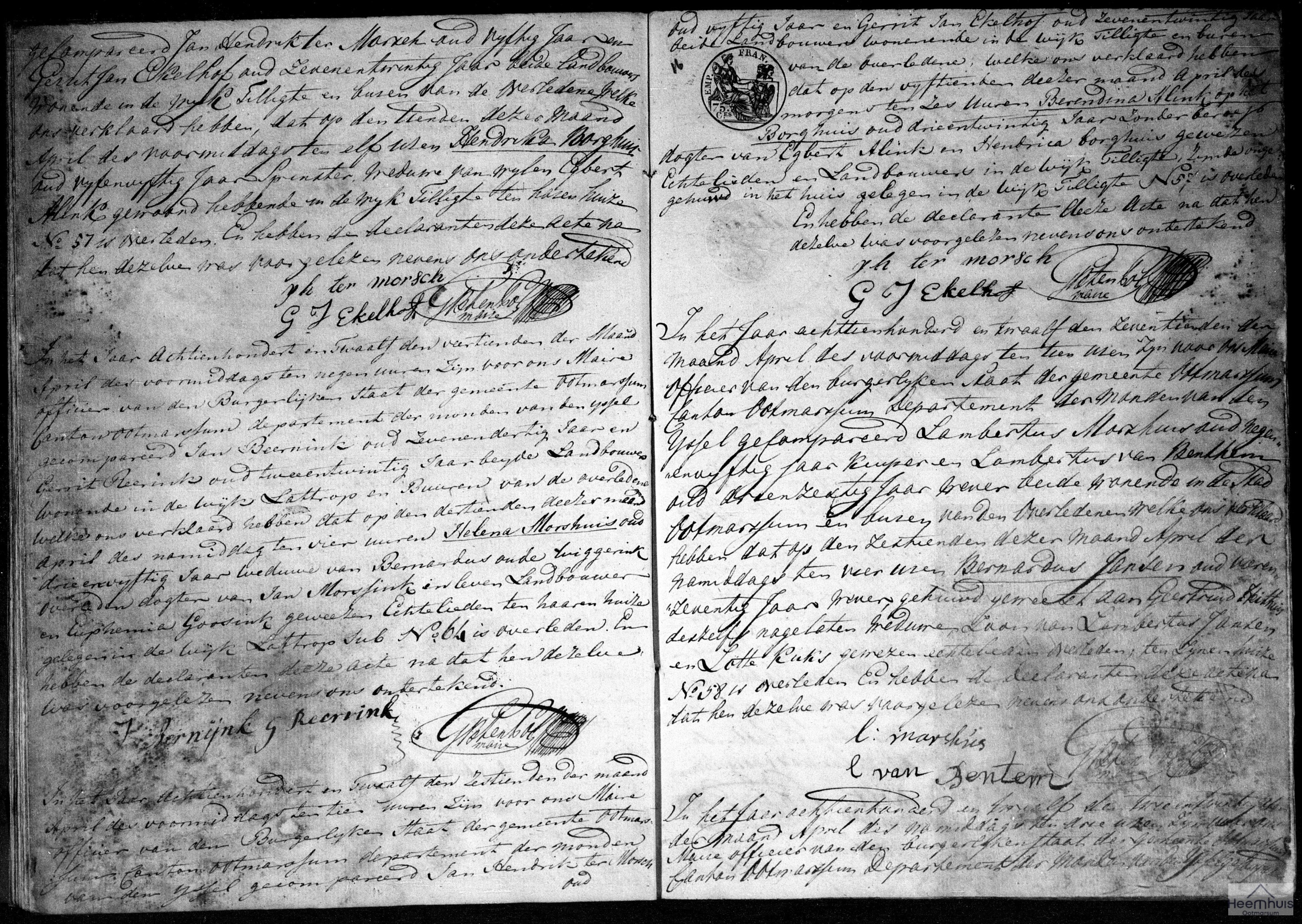 Overlijdensakte van Helena Morshuis