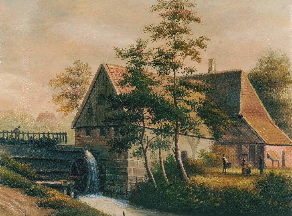 G.Meijer: watermolen bij complex van de Commanderie