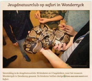 Jeugdnatuurclub op safari