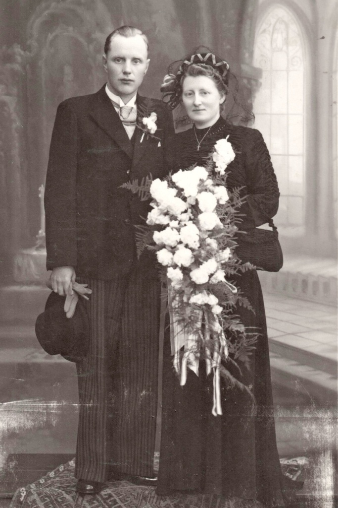 Trouwfoto Johan Baalhuis en Annie Kunne