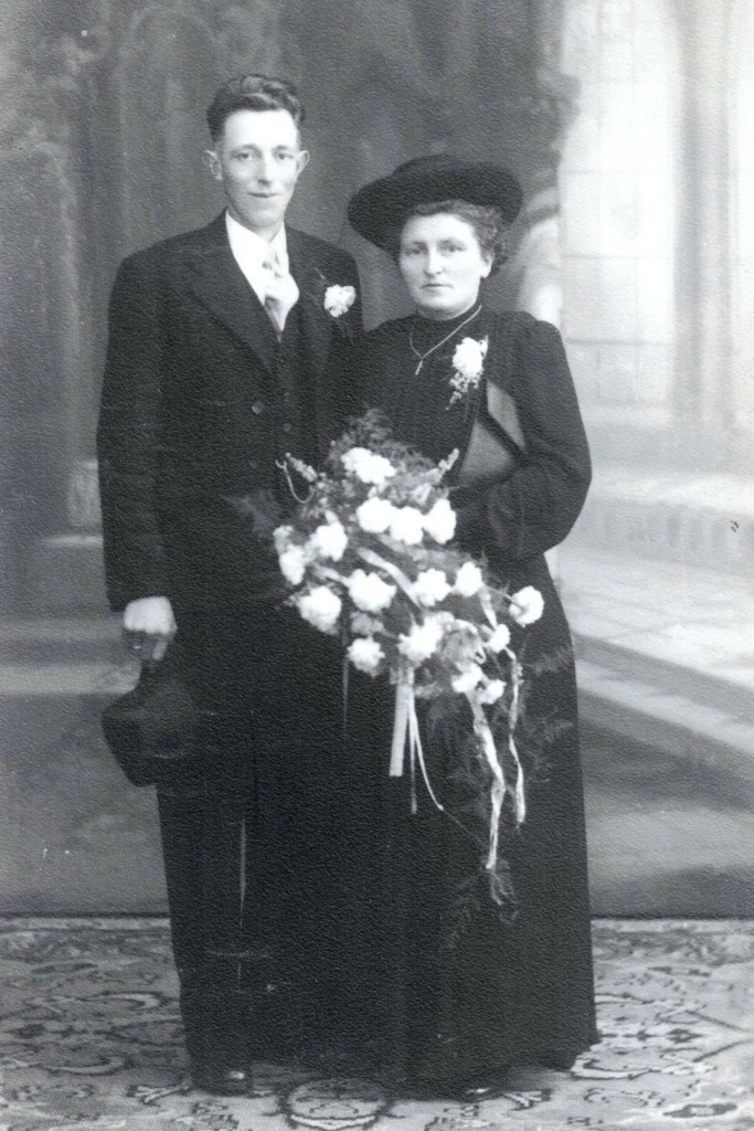 Trouwfoto Gerhardus Hendrikus Droste en Wilhelmina Gezina Kunne