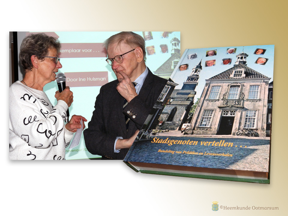 Eerste exemplaar Stadsgenoten vertellen………voor Ben Morshuis