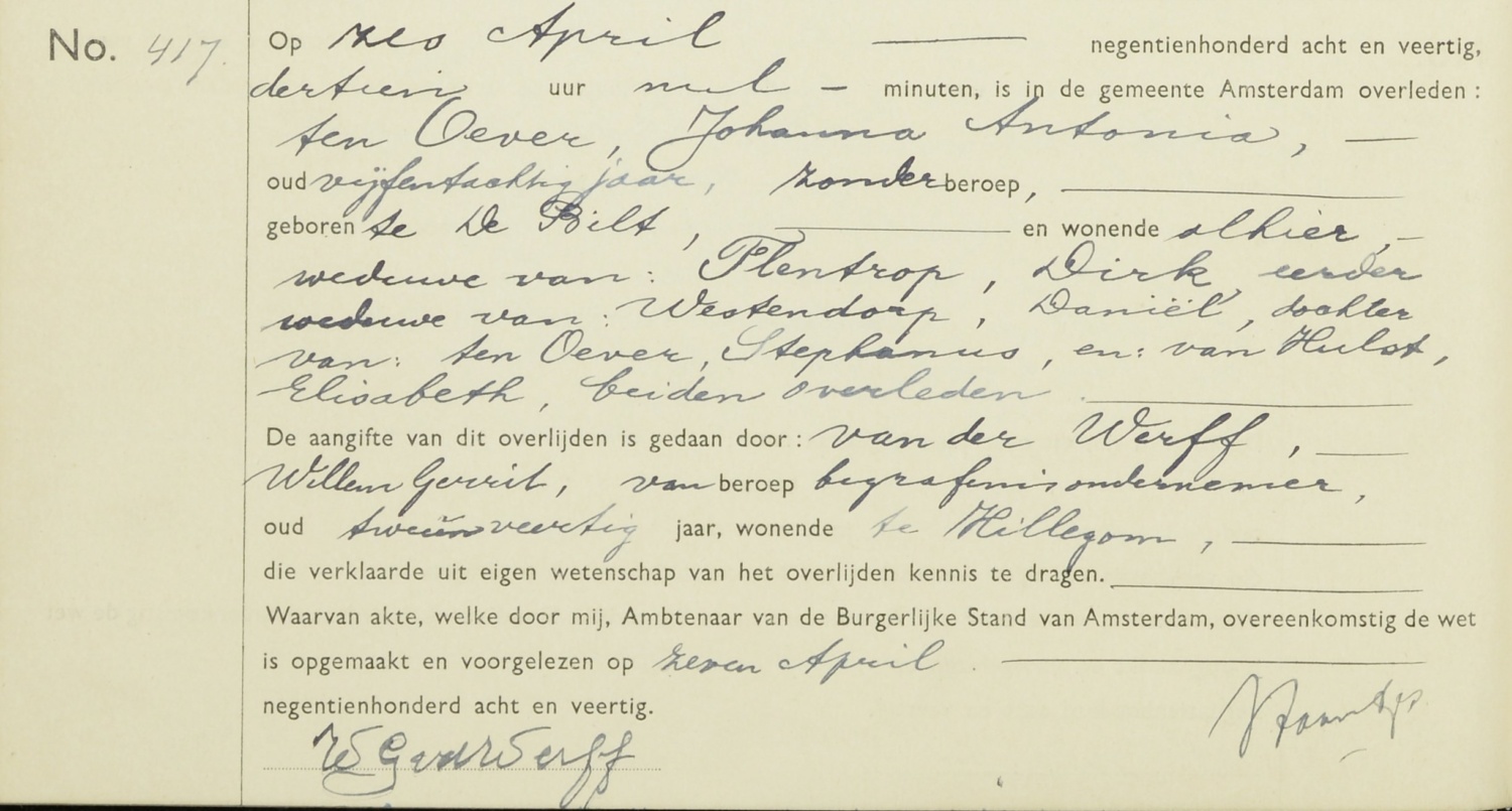 Johanna Antonia ten Oever